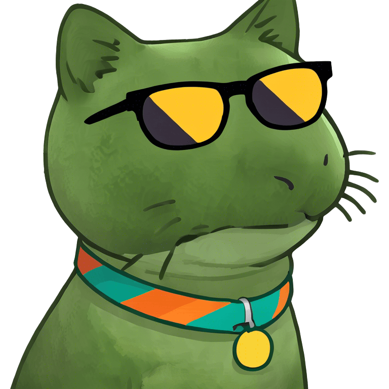 Cat with sunglasses emoji