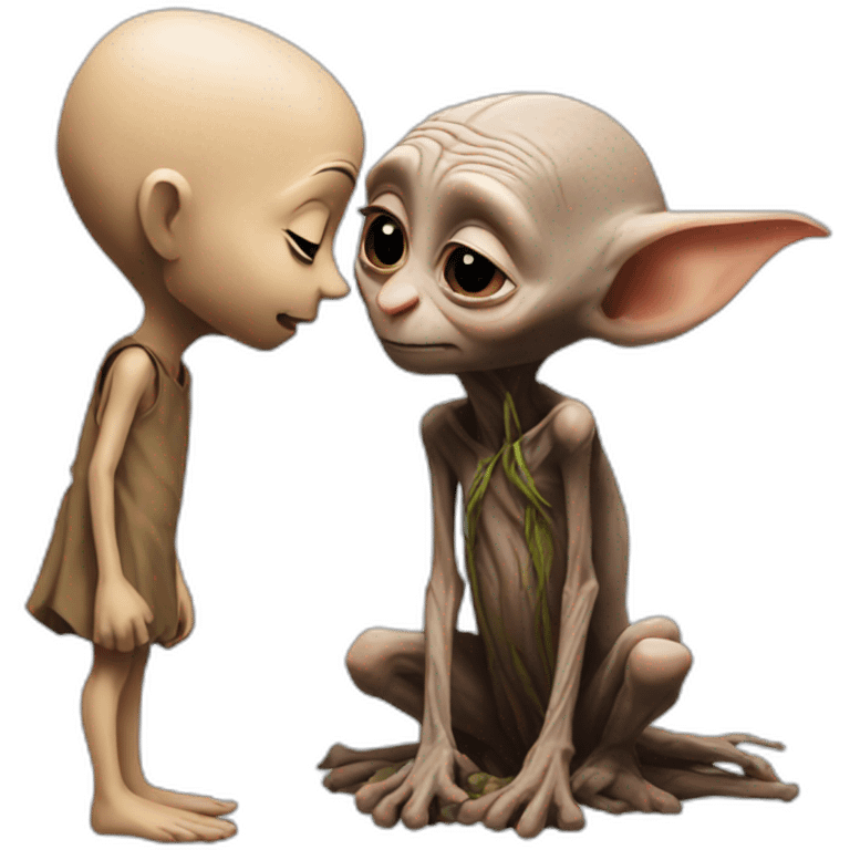 Dobby kissing groot emoji