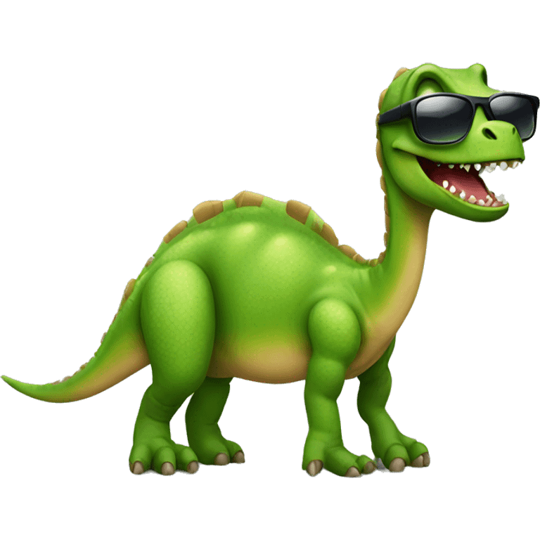 Dinosaur with sunglasses emoji