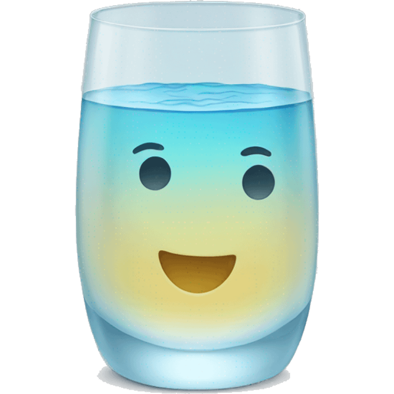 clear water in glass emoji