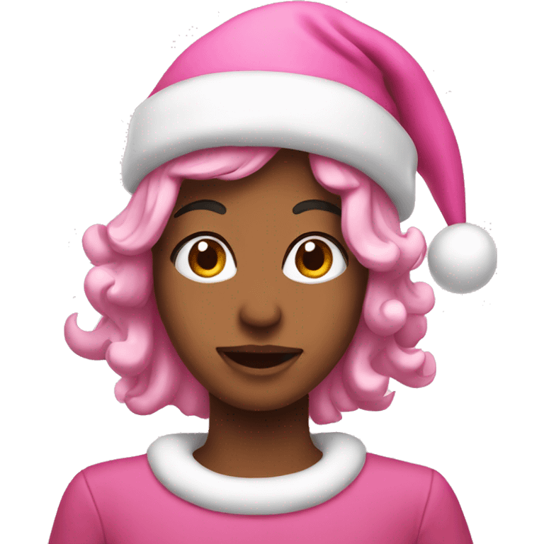 Pink Christmas emoji