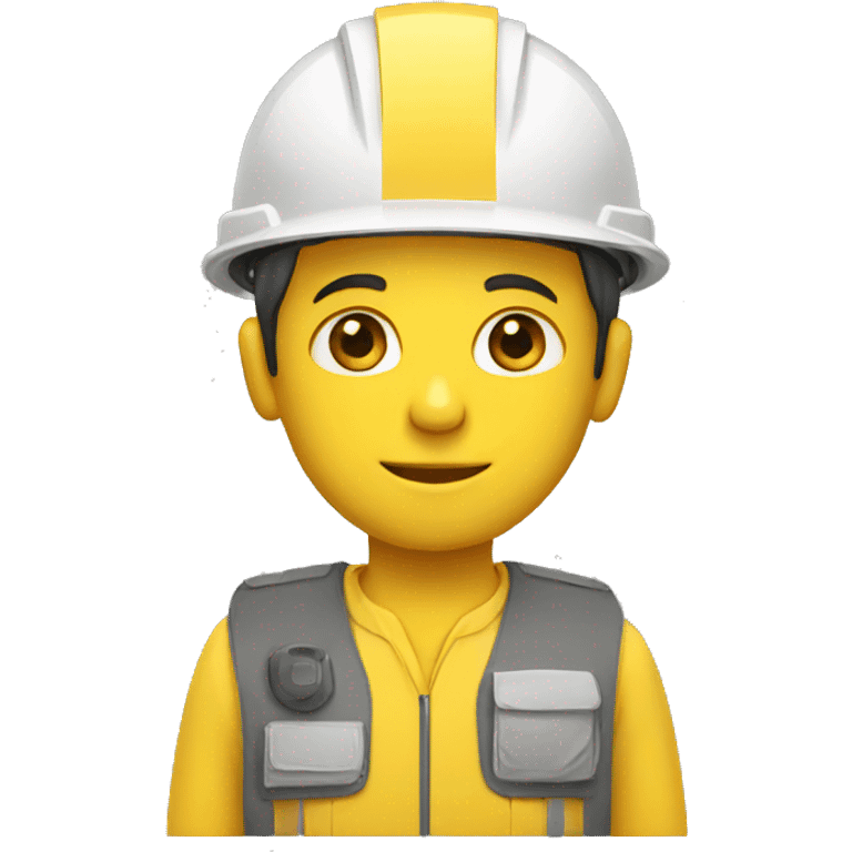 Engineer - designer in a yellow uniform emoji