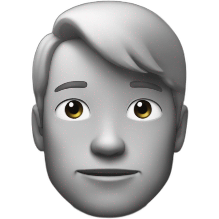 Giga Chad from profile meme black and white emoji