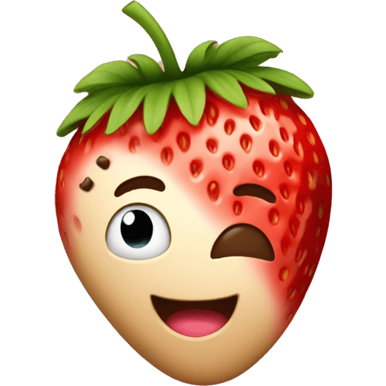 Strawberry with chocolate  emoji