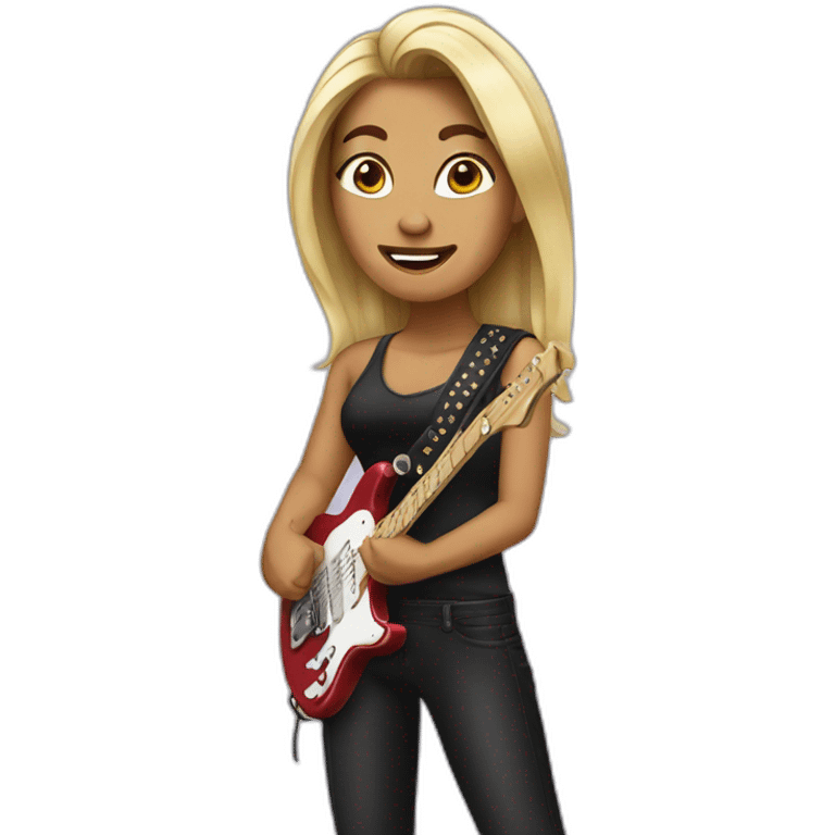 woman rock star emoji