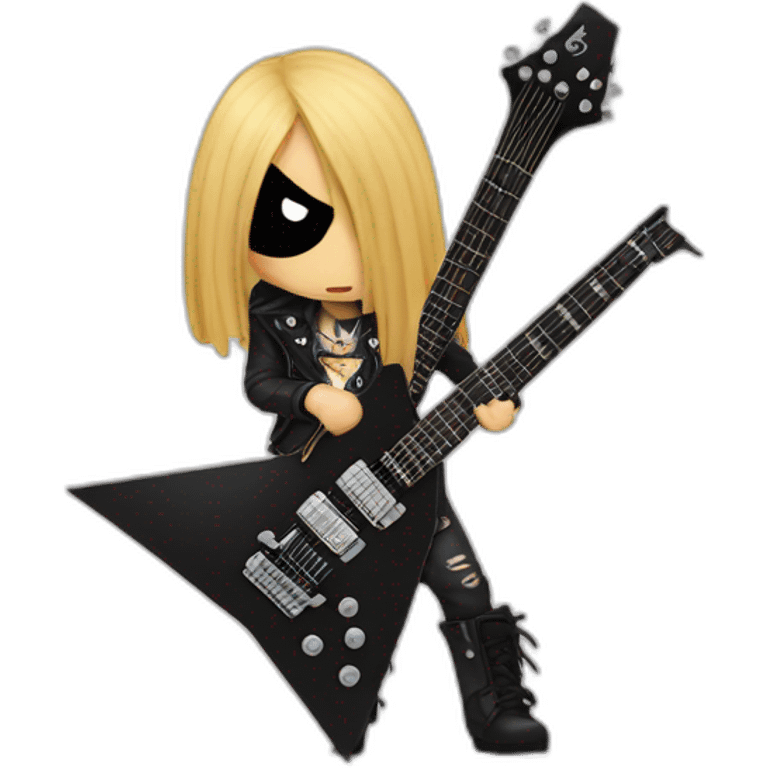 metalhead playing bc rich guitar emoji