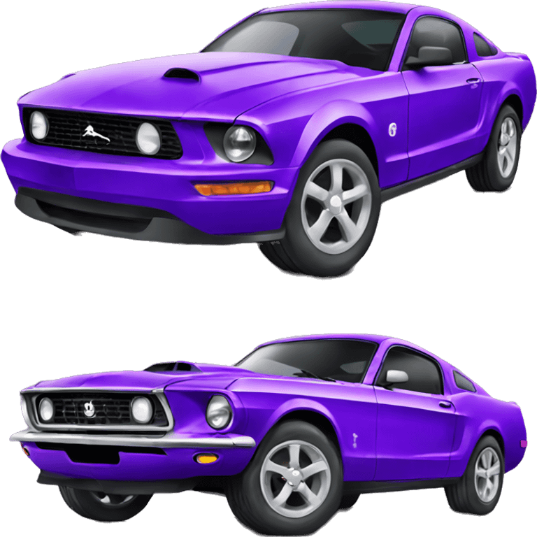 Purple mustang car emoji