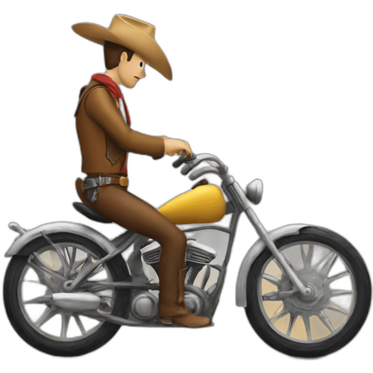 Cowboy bike emoji