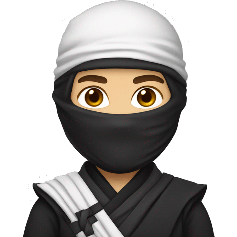 Ninja white skin color emoji