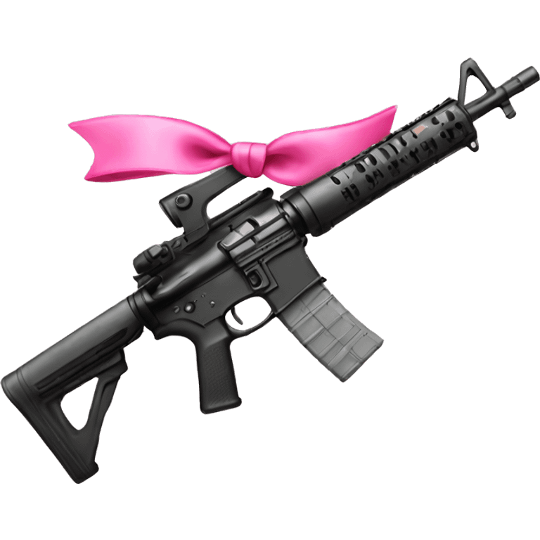 AR 15 with pink bow emoji