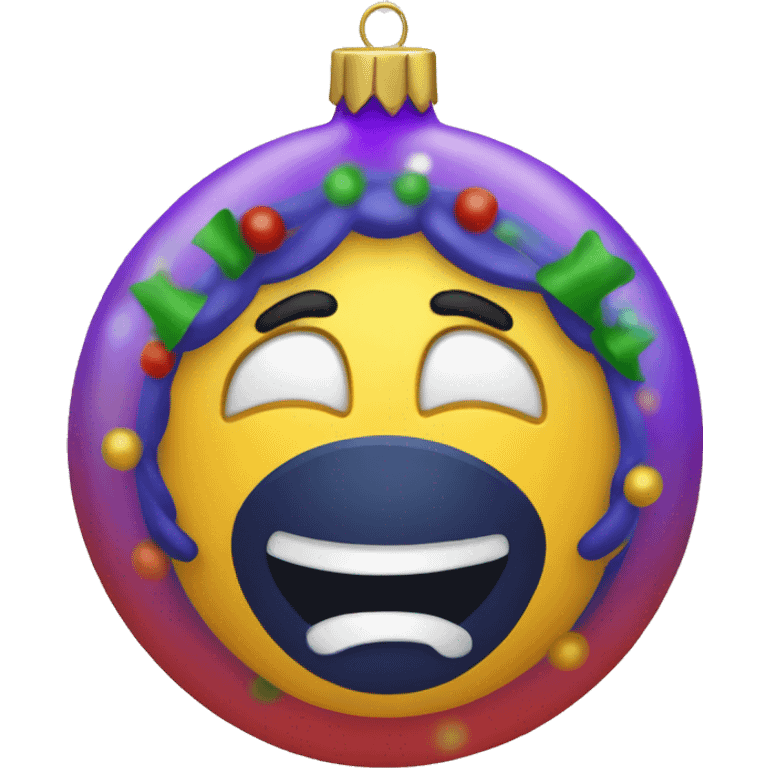 Smiling Christmas ornaments emoji