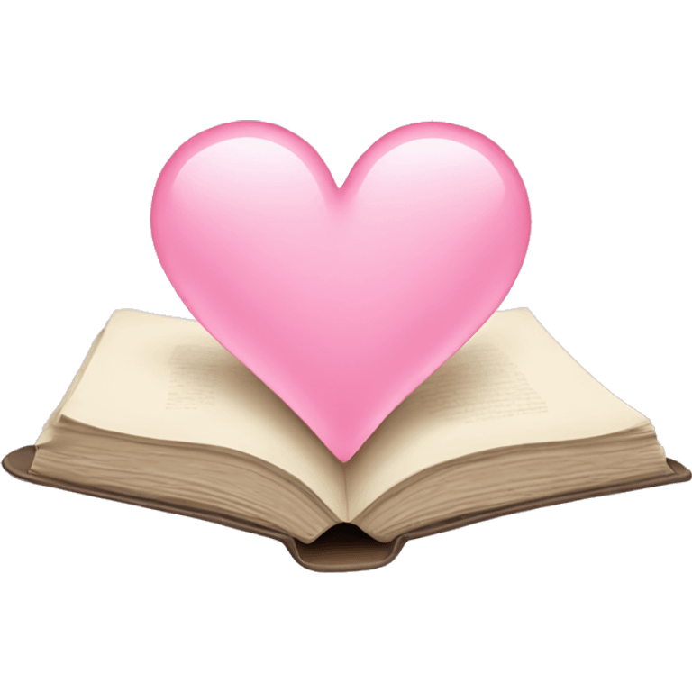 book with a light pink heart emoji