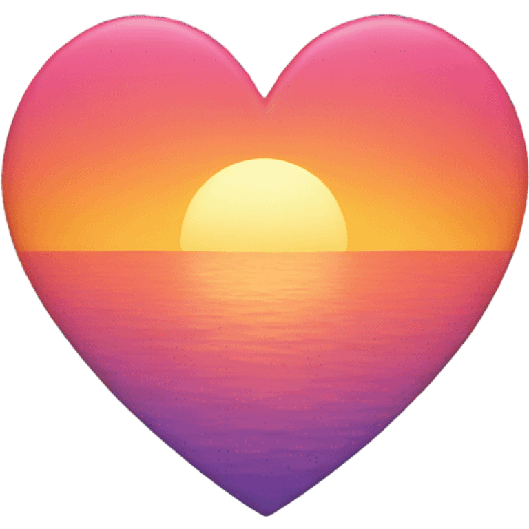 Sunset coloured heart emoji