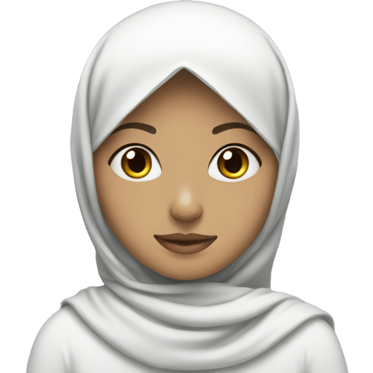 Girl in white hijab emoji