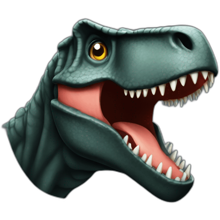 Tyrannosaurus black emoji