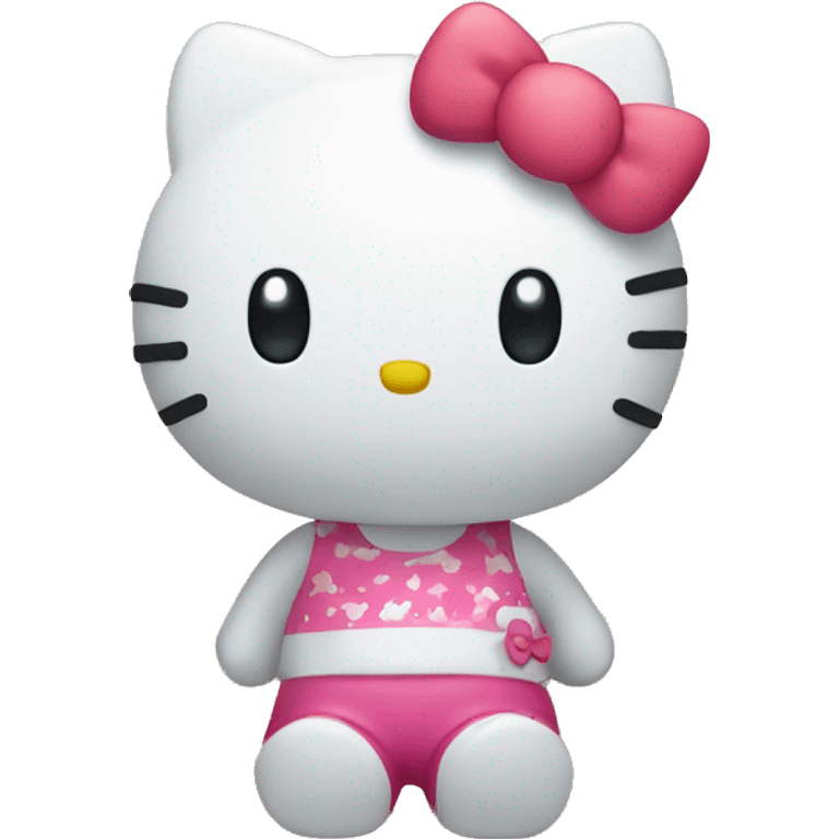 hello kitty on a beach  emoji