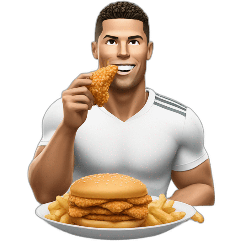 Ronaldo eating KFC emoji