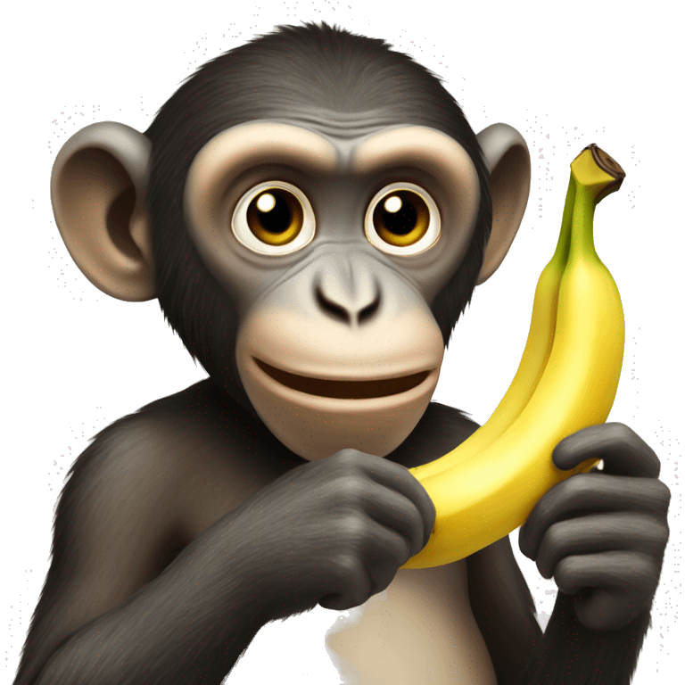 Monkey Eating banana emoji