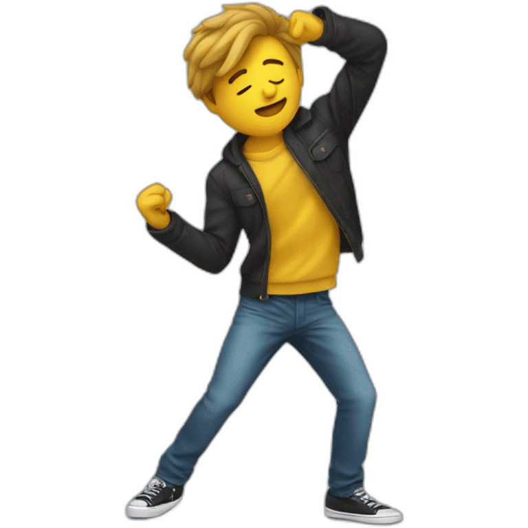 Homme faisant un dab emoji