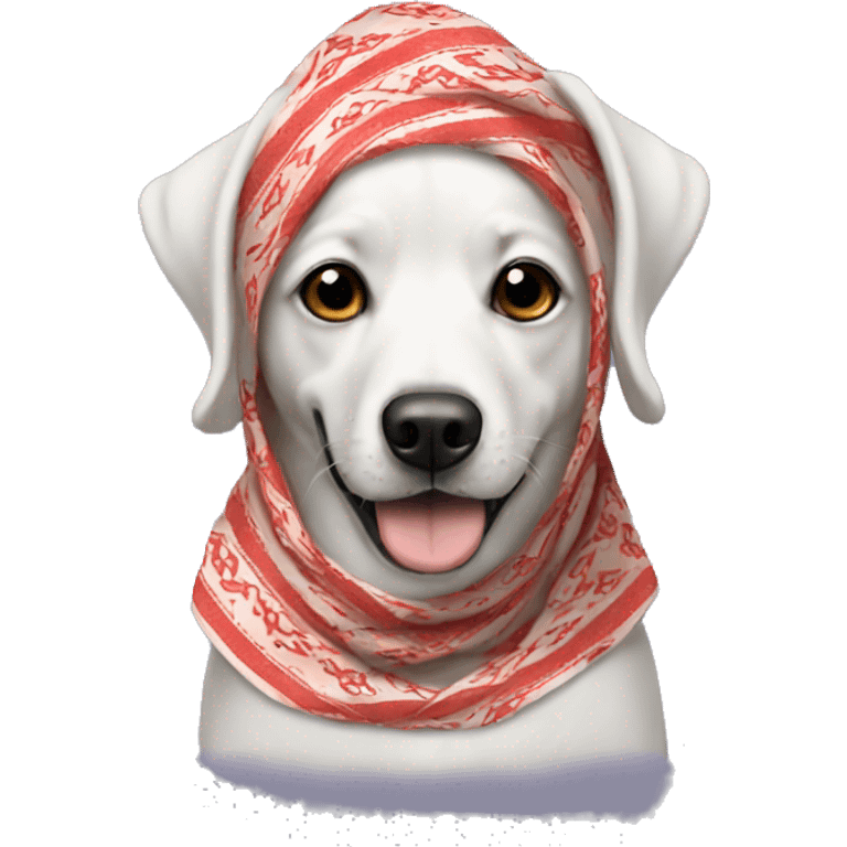 Dog wearing a keffieh  emoji