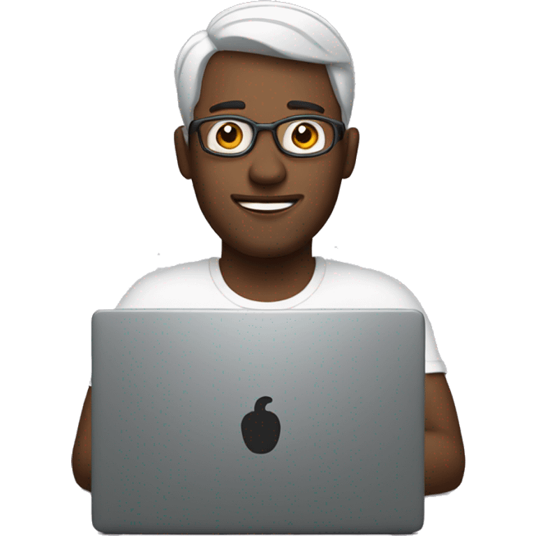 man with laptop rate emoji