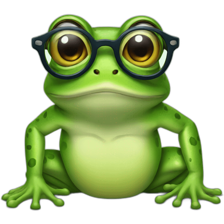 frog with glasses emoji