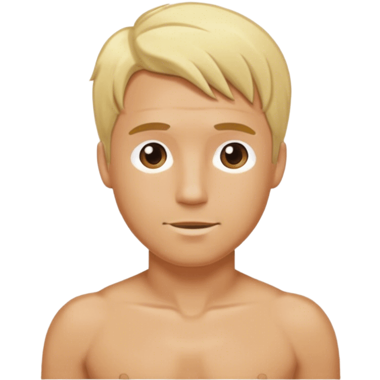 man blonde swim suit emoji