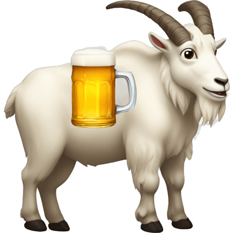 Mountain goat with a beer emoji