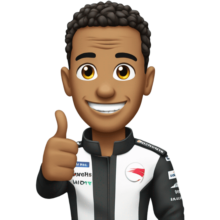 Lewis Hamilton giving thumbs up emoji