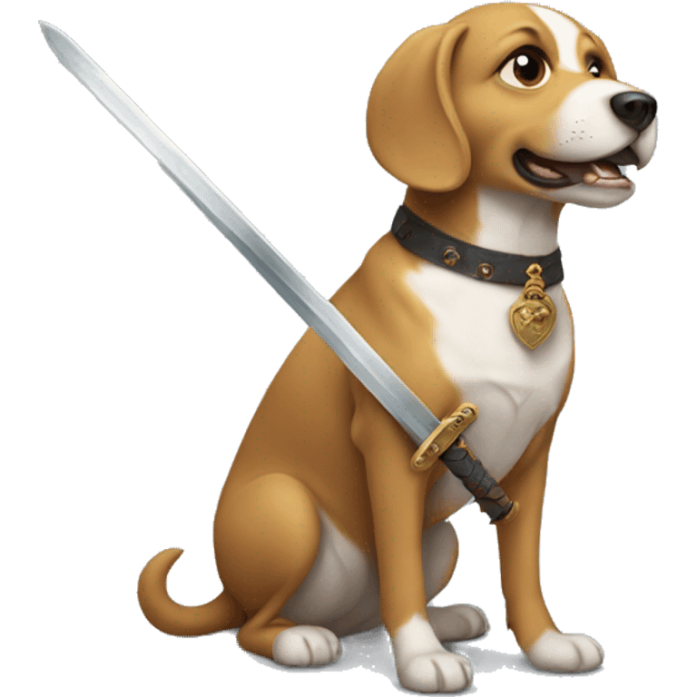 Dog with sword emoji