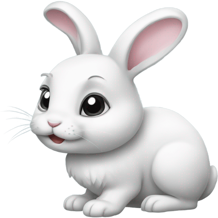 Grey and white rabbits emoji