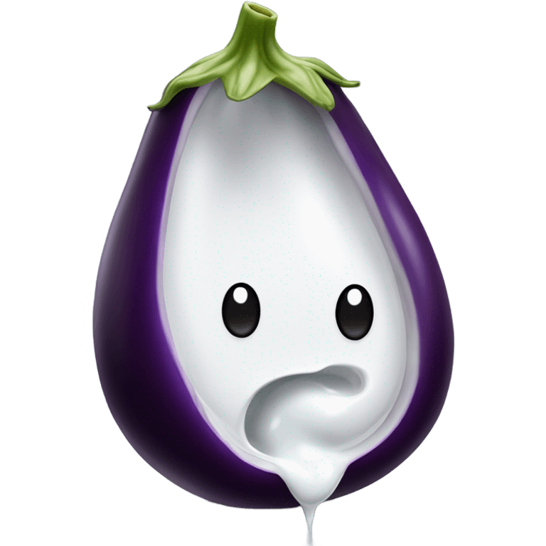 eggplant squirting out milk emoji