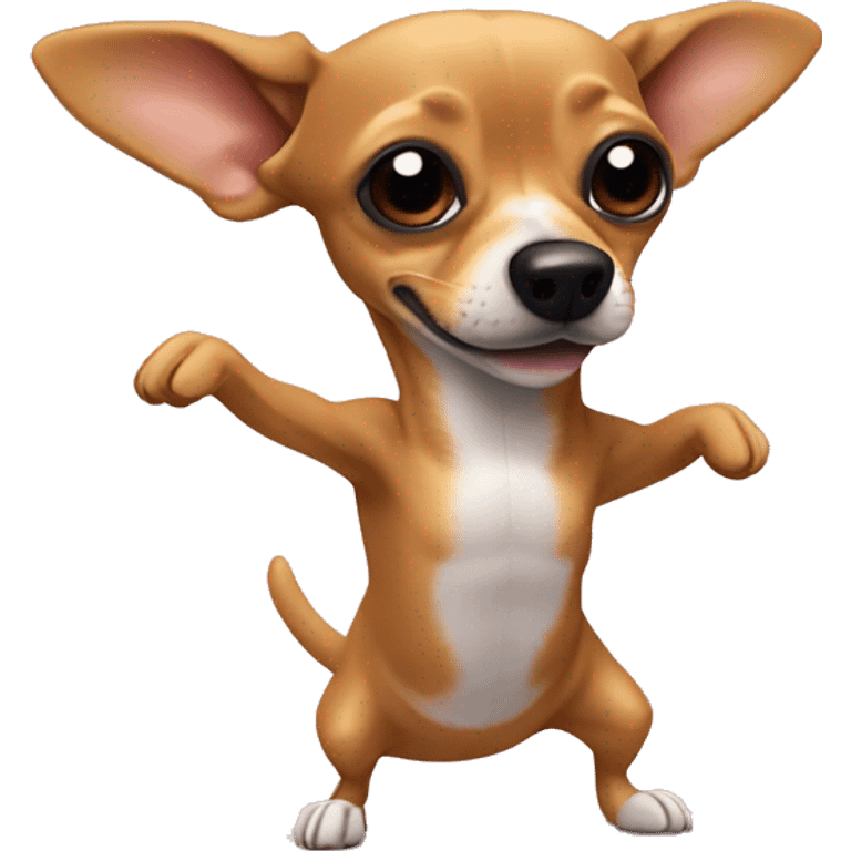 chihuahua dachshund dabbing emoji