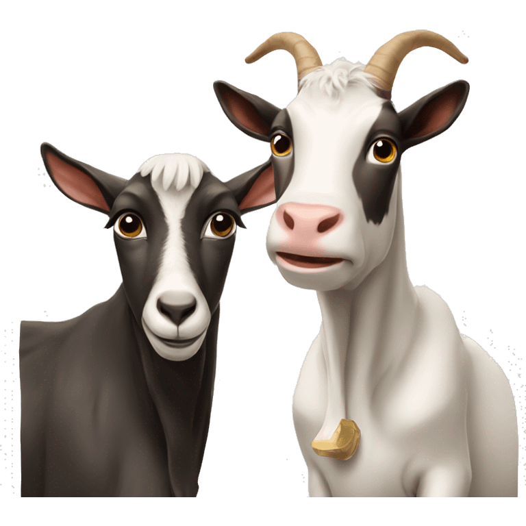 Goat and cow emoji