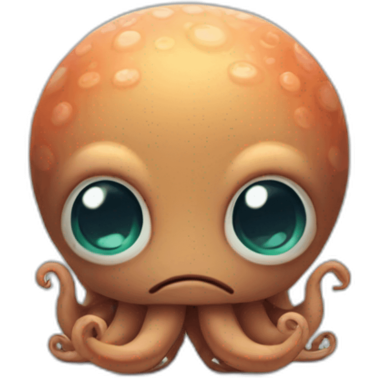 cute kraken cute face meditate emoji