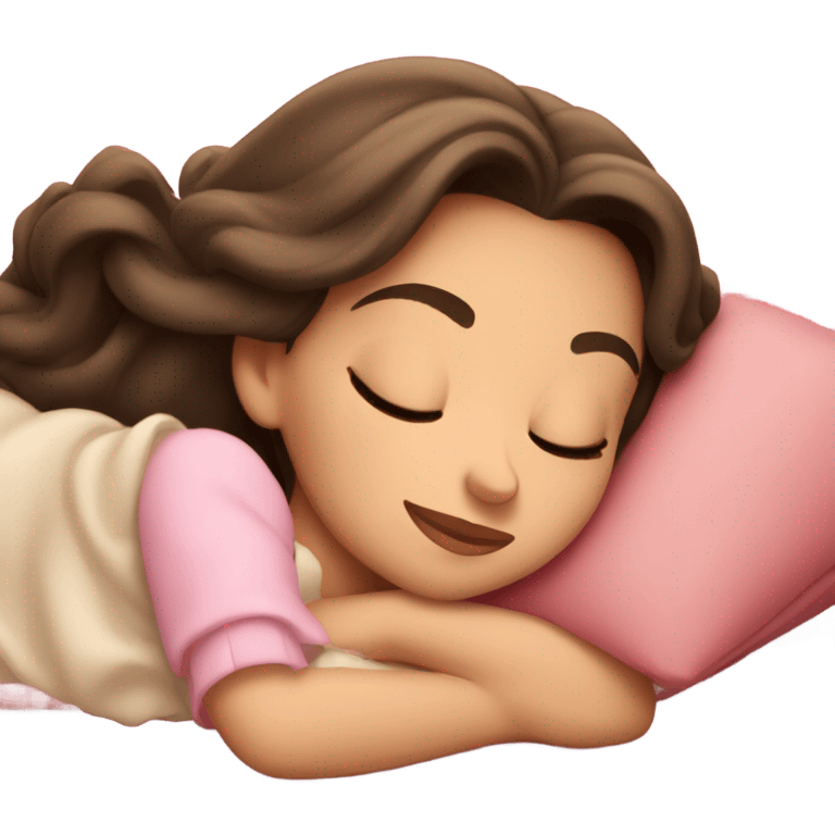 Sleeping brunette beauty Disney emoji