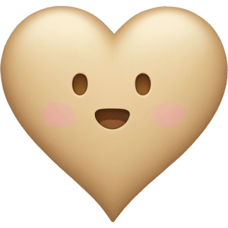 Beige heart emoji