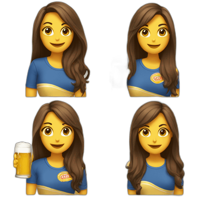 4 chicas tomando una cerveza emoji