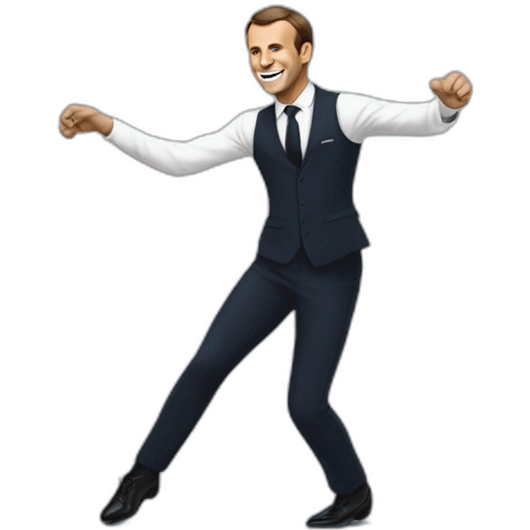 Emanuel Macron en train de danser emoji