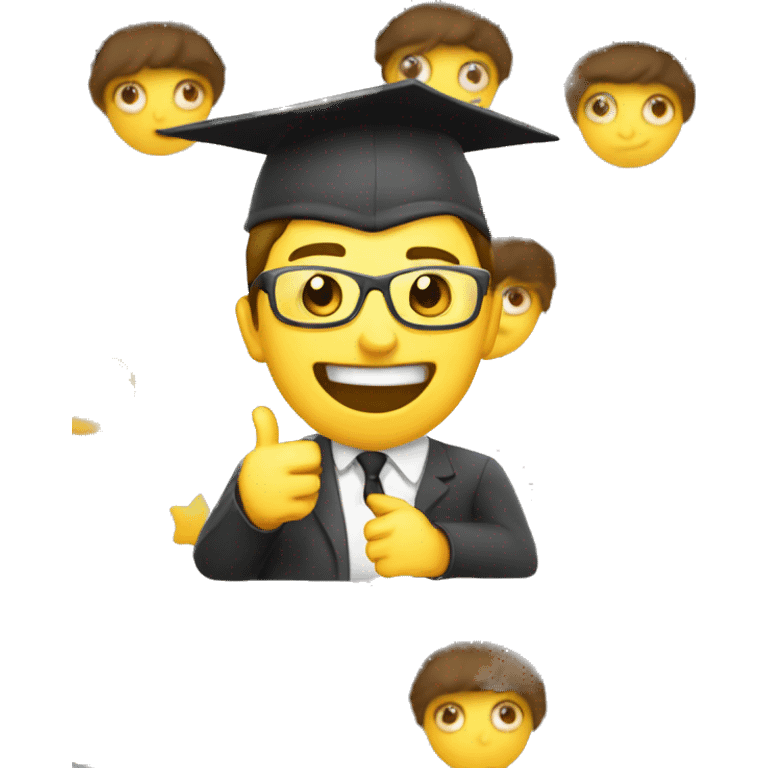 studentsat lesson having fun emoji