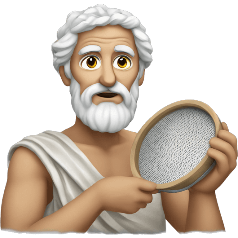 greek philosopher holding a sieve emoji