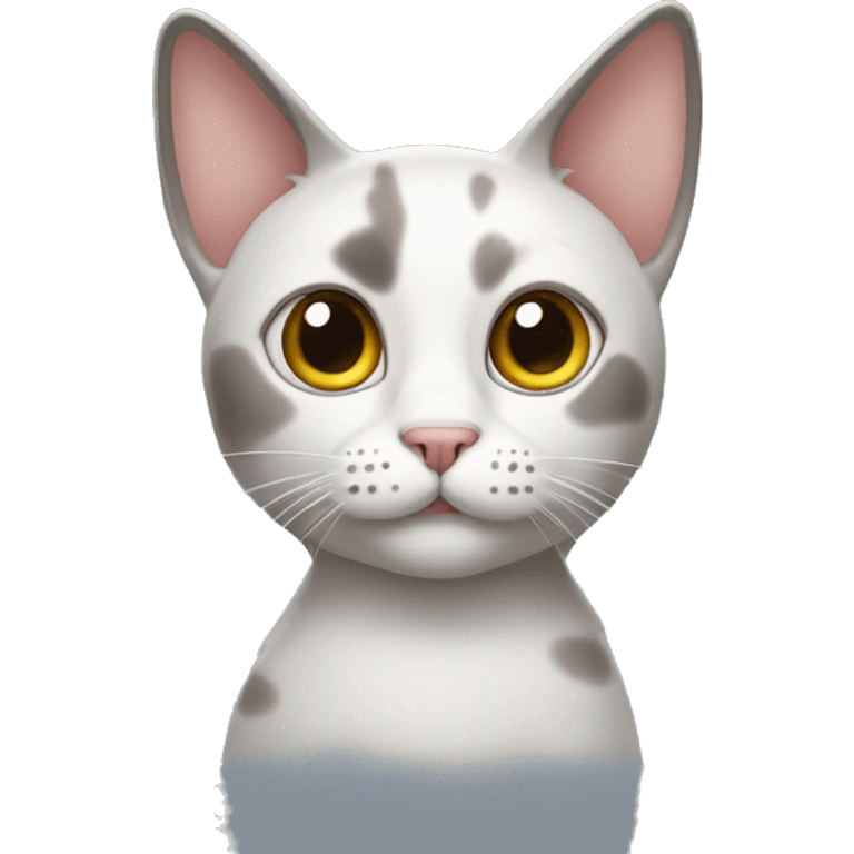 A cat with big eyes and small ears  emoji