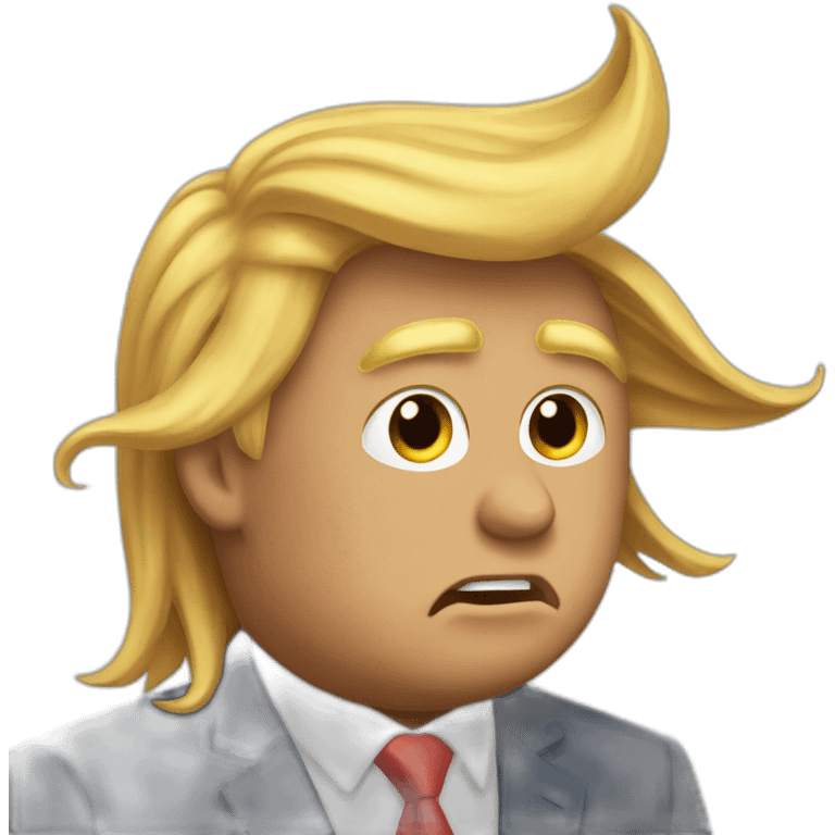 Trump’s hair on a windy day emoji