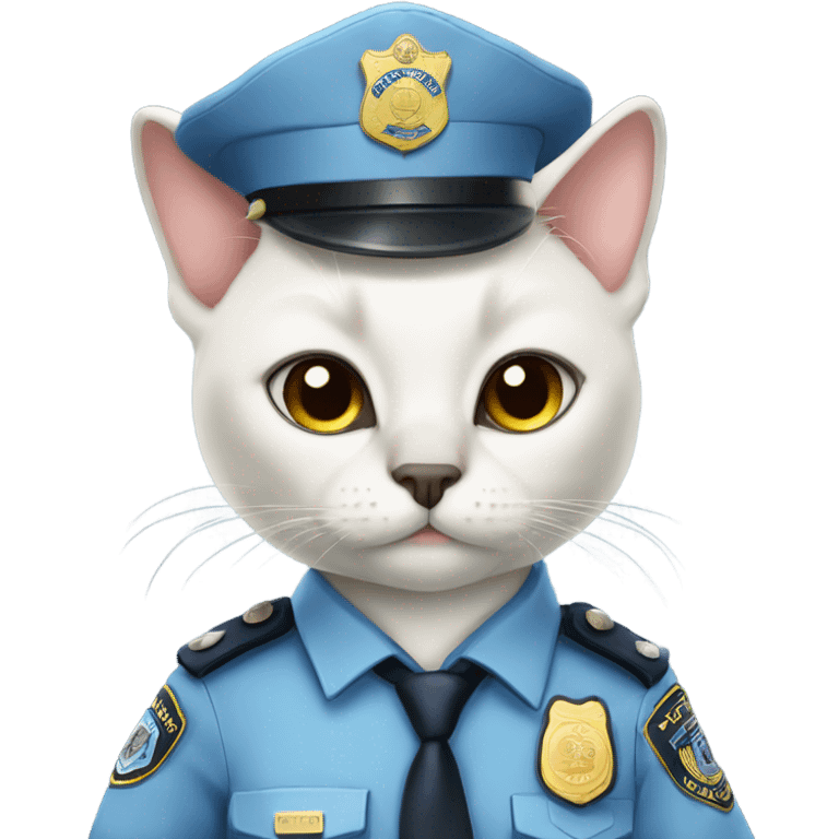 White siamese cat as a police officer   emoji