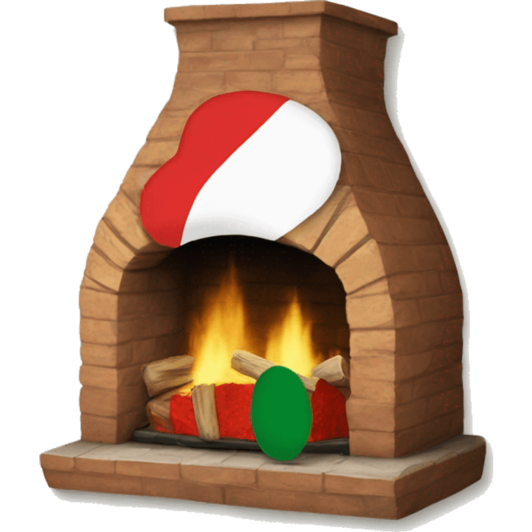 A hearth made with the italian flag emoji