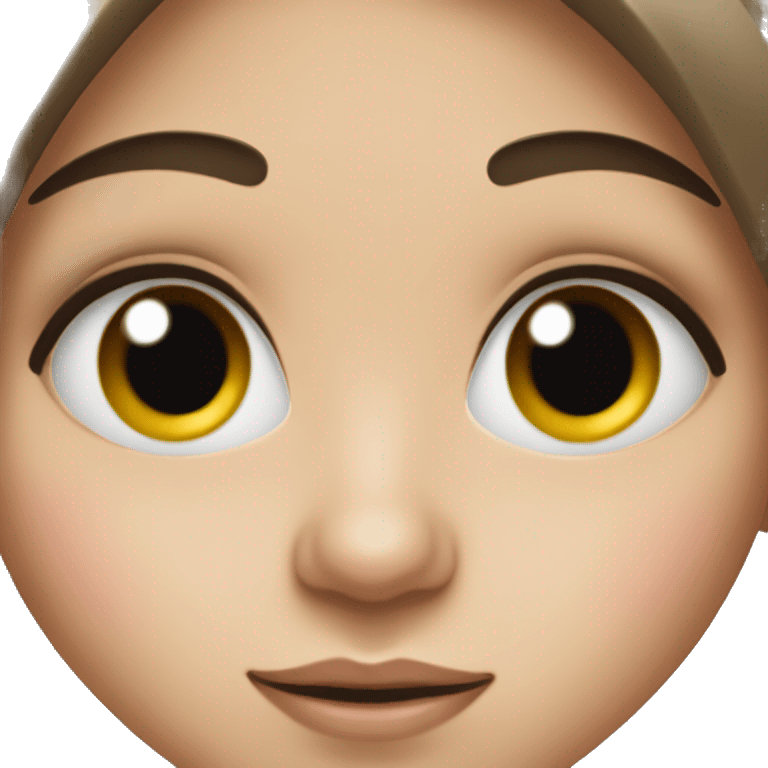 white brunette girl with a mole above her lip in the left side   emoji