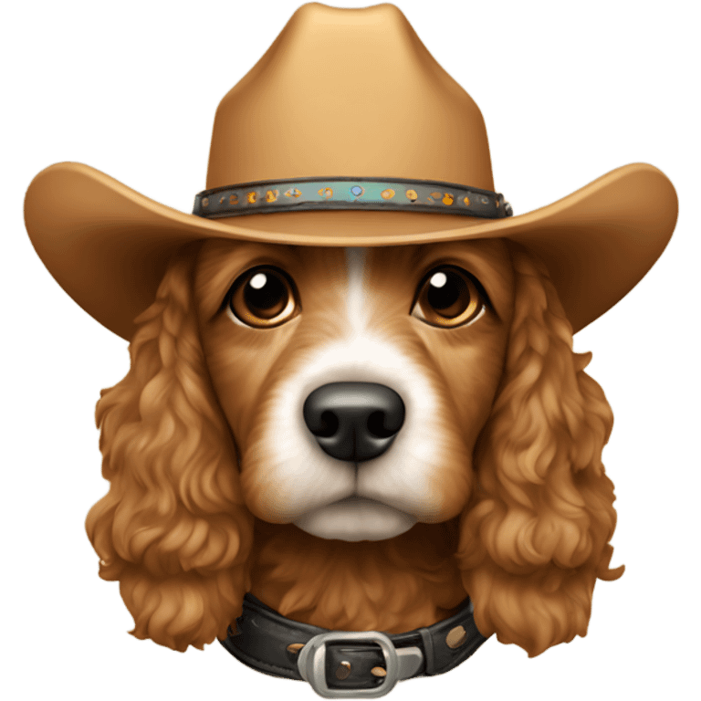 Cockapoo with cowboy hat emoji