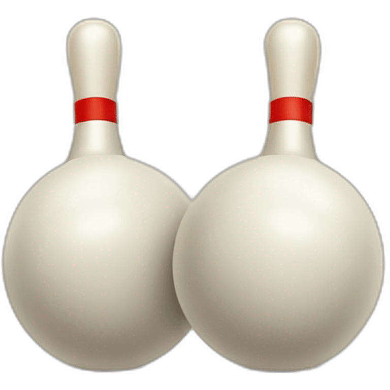 bowling ball hitting two pins emoji