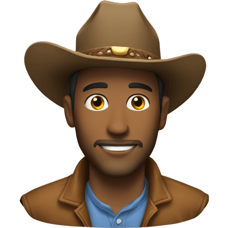 Man who has cowboy hat and ride horse emoji