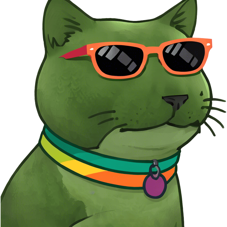 Cat with sunglasses emoji